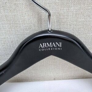 Armani Collezioni Toscanini Wood Suit Hanger Made in Italy Black ACU01T